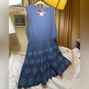 Kate Spade - NWT - Size XXL - Slate Blue Knee Length A-Line Dress